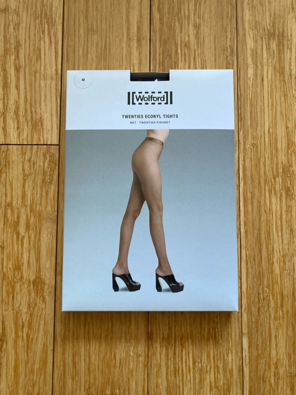 Wolford Sheer Twenties Fishnet Tights in Dark Wood